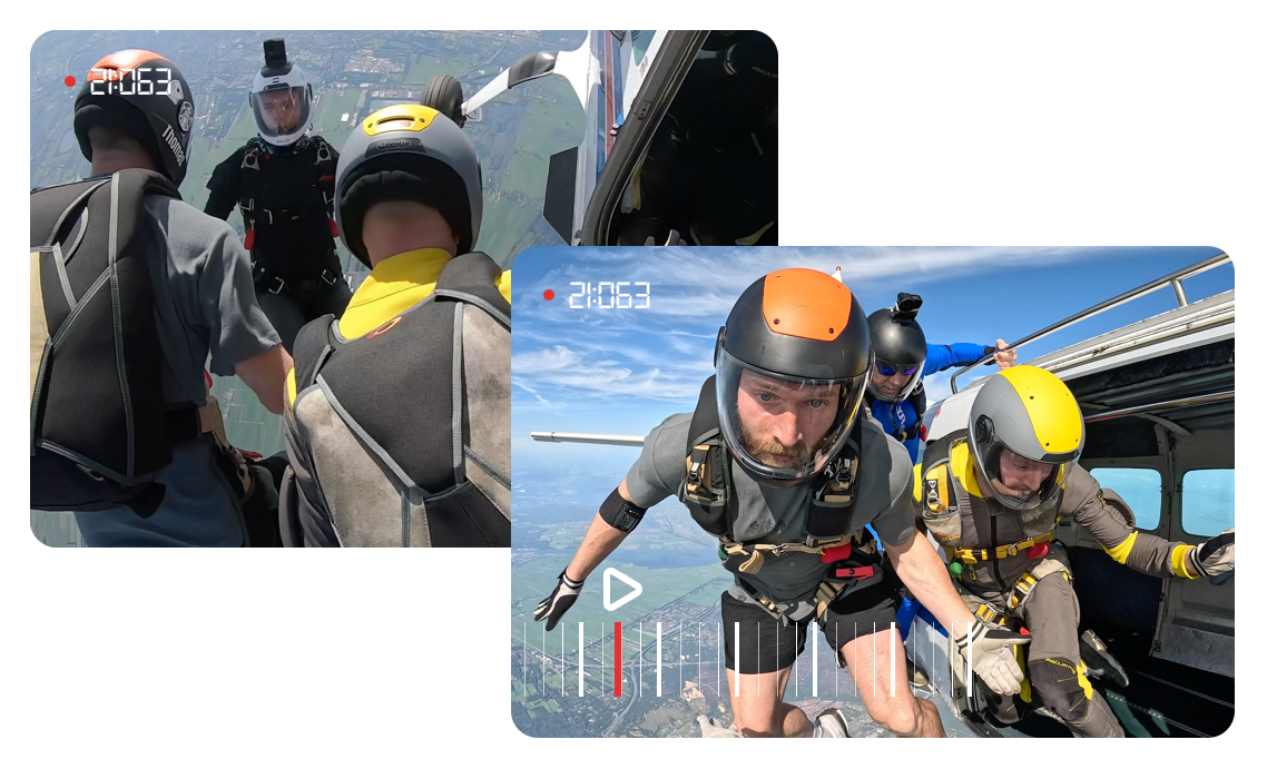 FlyViewPro showing synced multi-angle playback